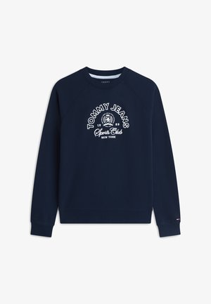 Tommy Jeans, HERITAGE LOGO CREW - Mikina - dark night navy