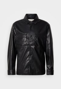 SHIRT JACKET UNISEX - Chaqueta de cuero sintético - black