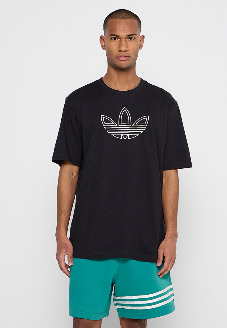adidas Originals T-shirt print zwart adidas Originals T-shirt print zwart