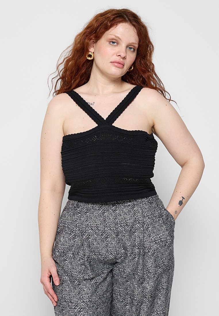 TWINSET Top gemêleerd zwart