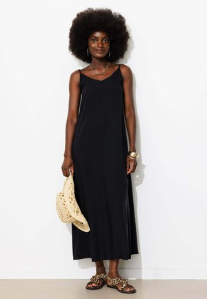 Promod, ROBE LONGUE À BRETELLES - Robe longue - noir