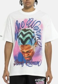 Mitchell & Ness AIRBRUSHED DENNIS RODMAN - T-Shirt print - blanc