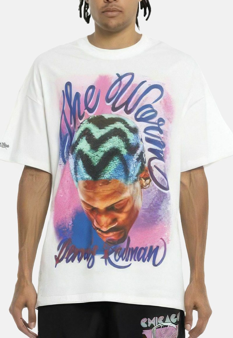 Mitchell & Ness AIRBRUSHED DENNIS RODMAN - T-Shirt print - blanc