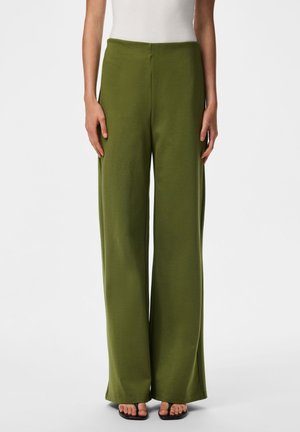 Pieces, Wide-leg PCGUNHILD HW - Pantalon classique - sphagnum