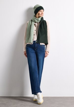 Street One, FEINSTRICK SCHAL IM COLORBLOCK-LOOK SET - Écharpe - mossbound green