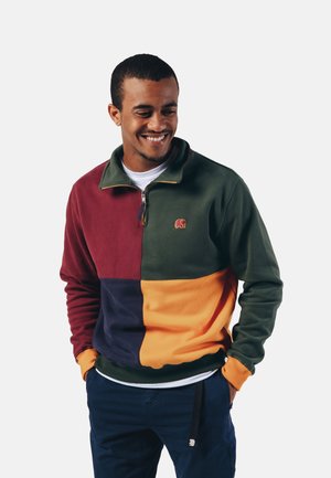 COLOR BLOCK  - Sweat zippé - red