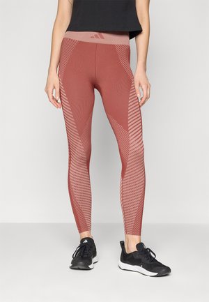 LEGGINGS - Tamprės - preloved ruby/warm clay