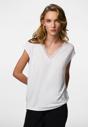 KAMALA V-NECK - Blouse - white