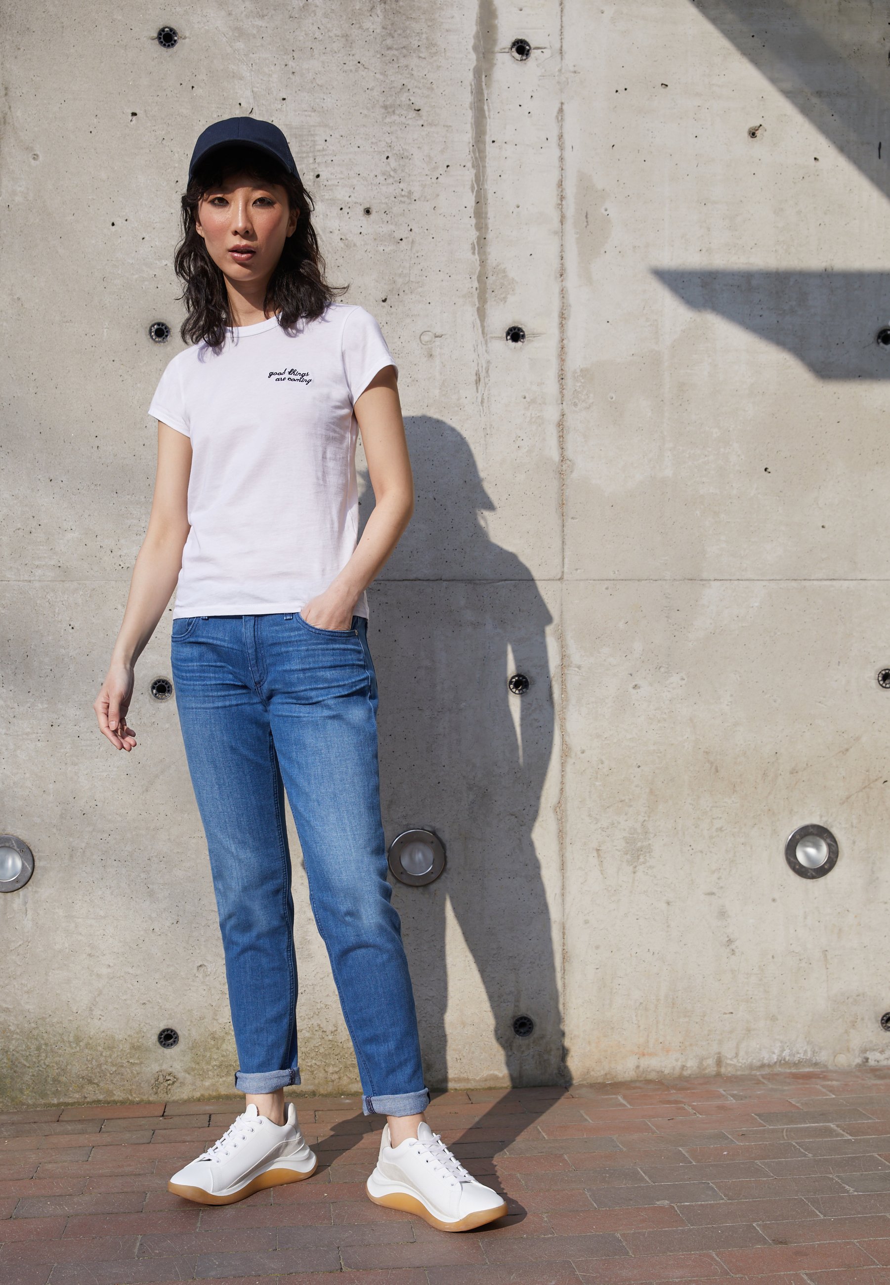 Slim fit jeans - poppy/blue denim 