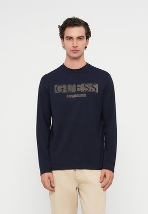 LOGO FLOCK TEE - Langarmshirt - smart blue