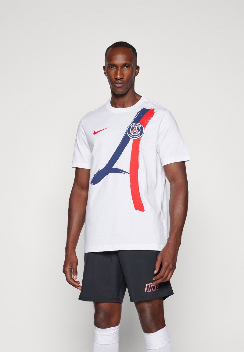 Nike Performance PARIS ST GERMAIN NIKE ICONIC AWAY TEE - Majica kratkih rukava s printom - white