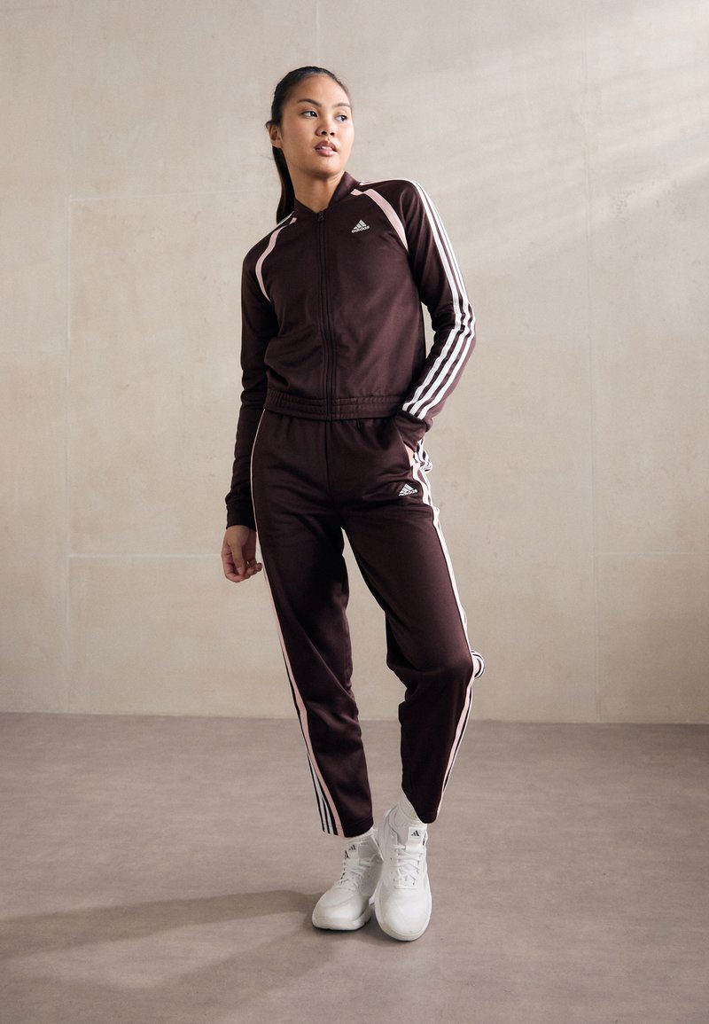 adidas Sportswear TEAMSPORT TRACK SUIT - Gornji dio trenirke - shadow brown/white