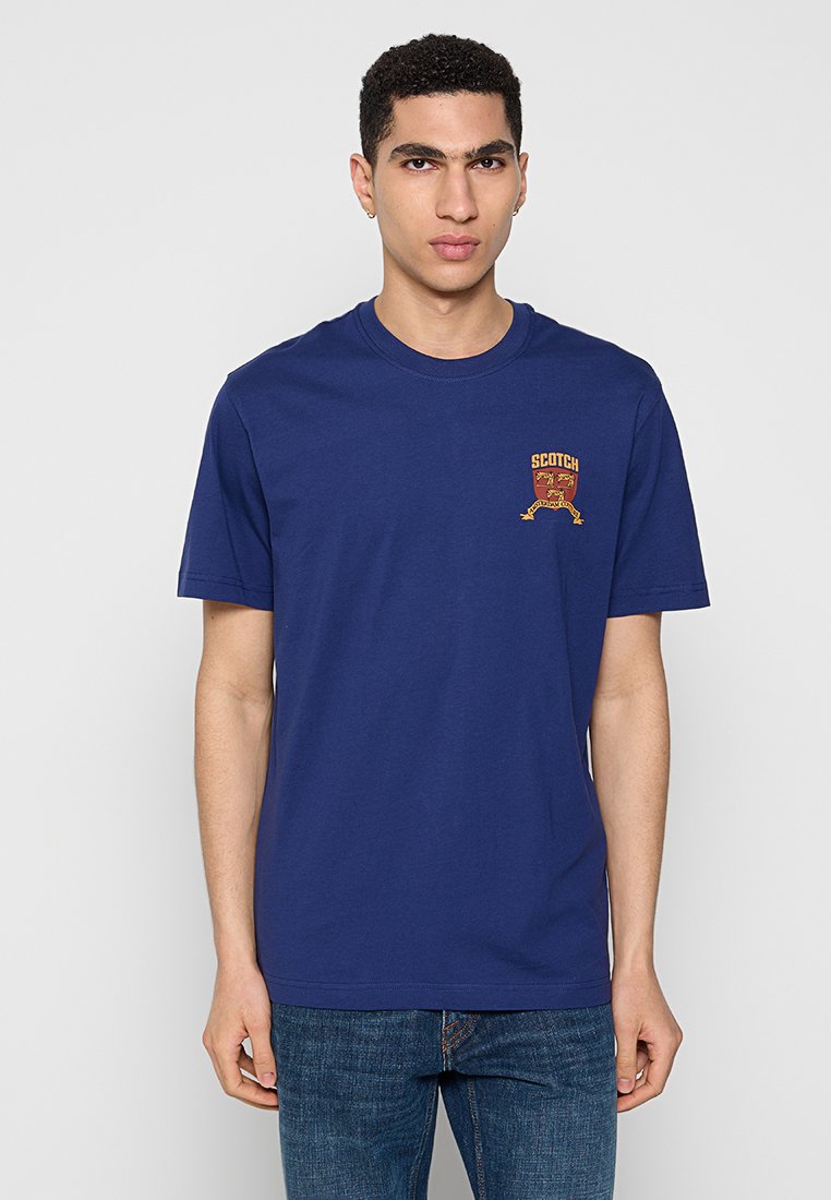 Scotch & Soda T-shirt print blauw