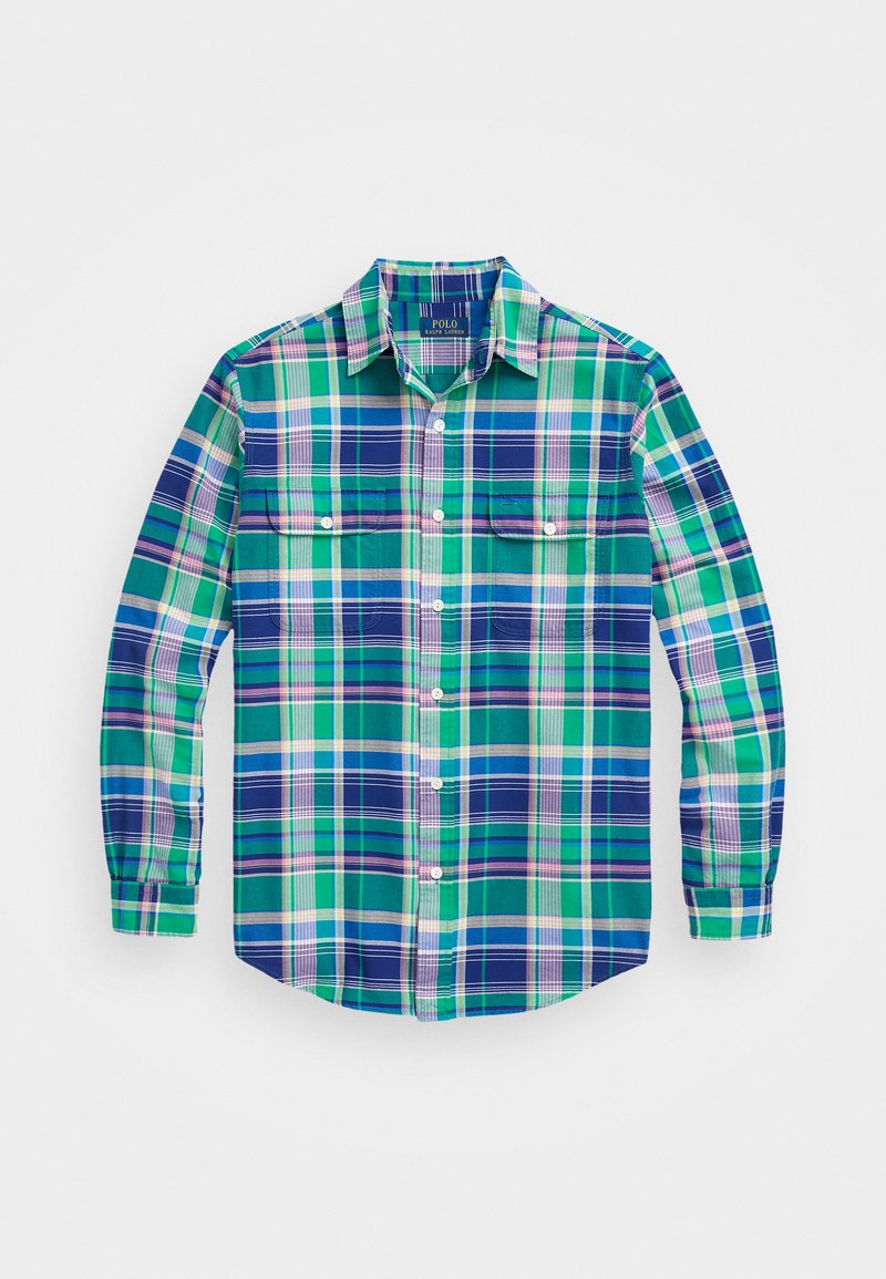 Polo Ralph Lauren LONG SLEEVE SPORT - Skjorta - green/navy multi