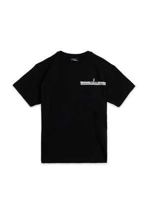 CON CUCITURE A BLOCCHI E INSERTO A CONTRASTO - T-shirt con stampa - black