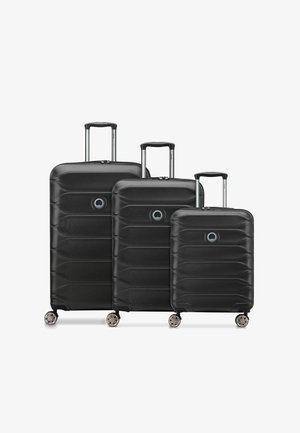 Delsey Paris, METEOR 4 ROLLEN KOFFERSET 3-TEILIG MIT DEHNFALTE UNISEX - Set di valigie - deep black