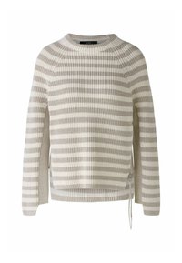 Oui RUBI - Strickpullover - ltbrown white