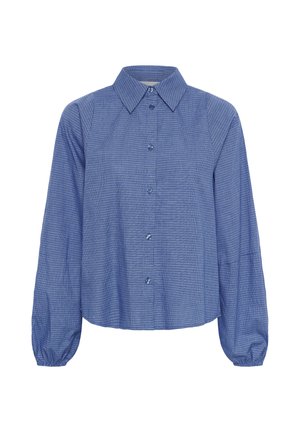 My Essential Wardrobe, MWILSE BALLOON SLEEVE SHIRT - Blusa - clear blue check
