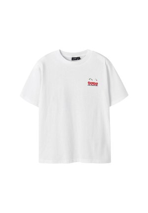 T-shirt med print - bright white