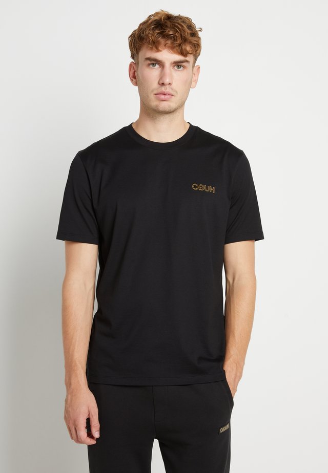 DURNED ZA - Print T-shirt - black/gold