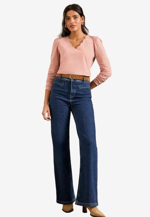 REGULAR FIT - SCALLOP NECK LONG SLEEVE  - Långärmad tröja - blush pink