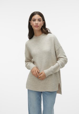 Vero Moda Tall, VMLEFILE BOXY - Pulóver - birch melange