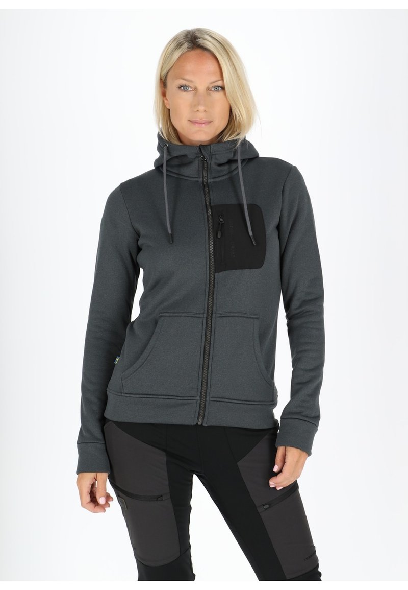 Swedemount TRONDHEIM STRETCH FULL ZIP - Felpa con zip - black melange