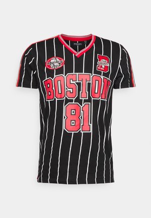 GERRI BASEBALL - T-shirt con stampa - black/red/white