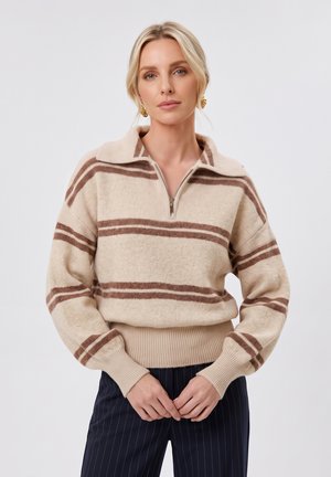 Anna Field by Zalando, QUARTER ZIP - Pullover - beige/brown