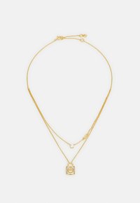 MICHAEL KORS DOUBLE LAYERED PAVÉ LOCK NECKLACE - Colier - gold-coloured