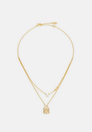 MICHAEL KORS DOUBLE LAYERED PAVÉ LOCK NECKLACE - Halsband - gold-coloured