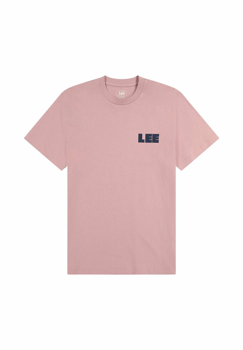 Lee T-shirt print lichtrood