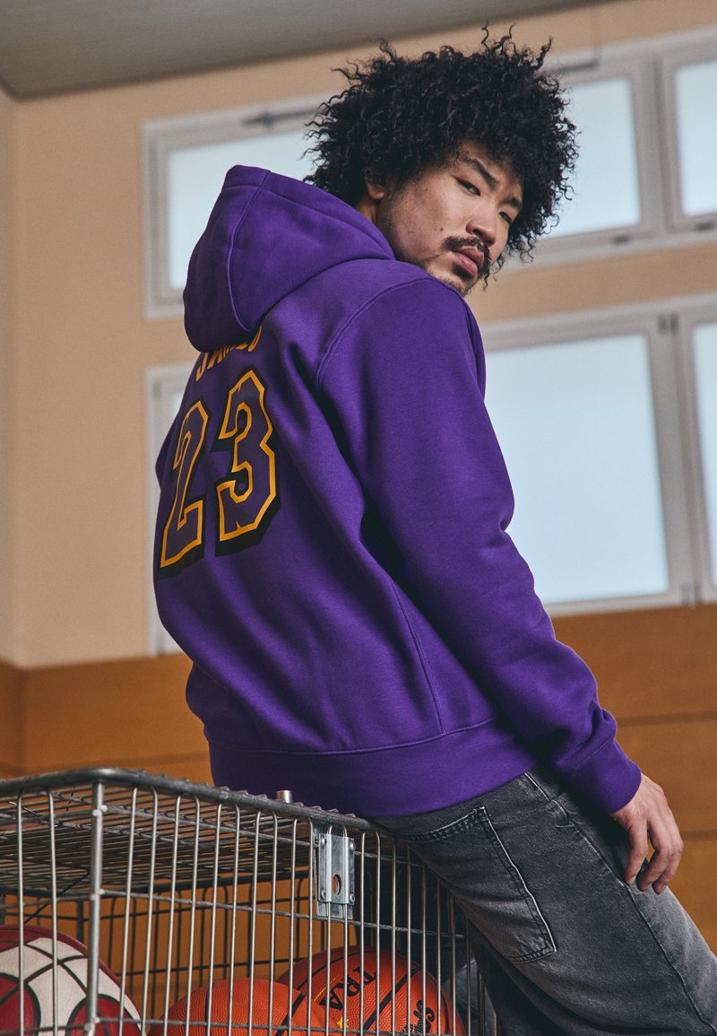 Nike Performance NBA CITY EDITION LOS ANGELES LAKERS LEBRON JAMES HOODY - Klubbklær - field purple