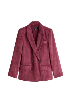 Next, PETITE FIT - CORD DOUBLE BREASTED RELAXED BLAZER - Blazer - burgundy red