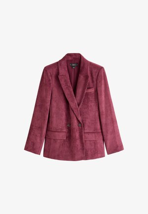 Next, PETITE FIT - CORD DOUBLE BREASTED RELAXED BLAZER - Blazer - burgundy red