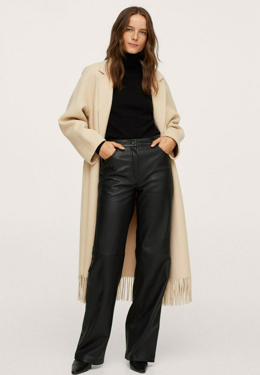 Mango Pantaloni di pelle - schwarz/nero - Zalando.it