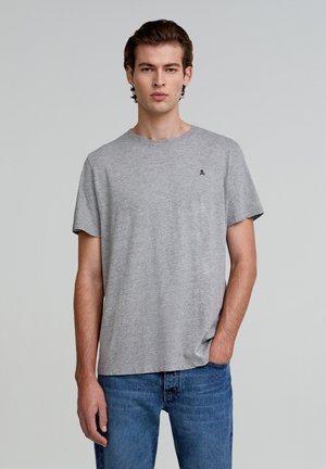 Scalpers NOS SKULL TEE - Basic T-shirt - grey melange