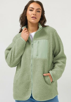 BORG POCKET - Fleecejacke - light green