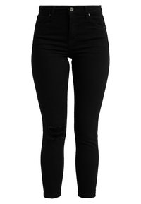 Topshop Petite Vaqueros pitillo - black