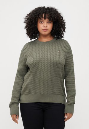 CABLE FINE - Strickpullover - green