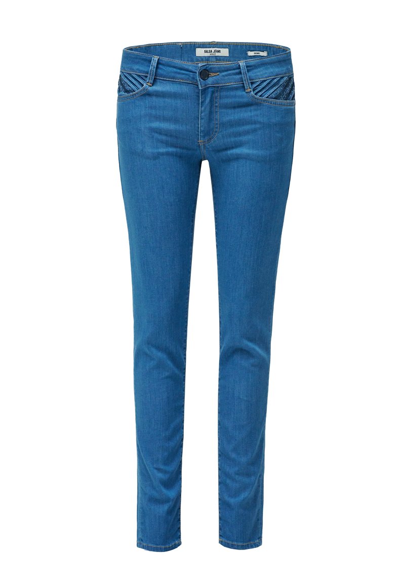 Jean Skinny Femme Salsa - 97% Coton - Taille W28 L32 Bleu - Neuf Avec étiquettes