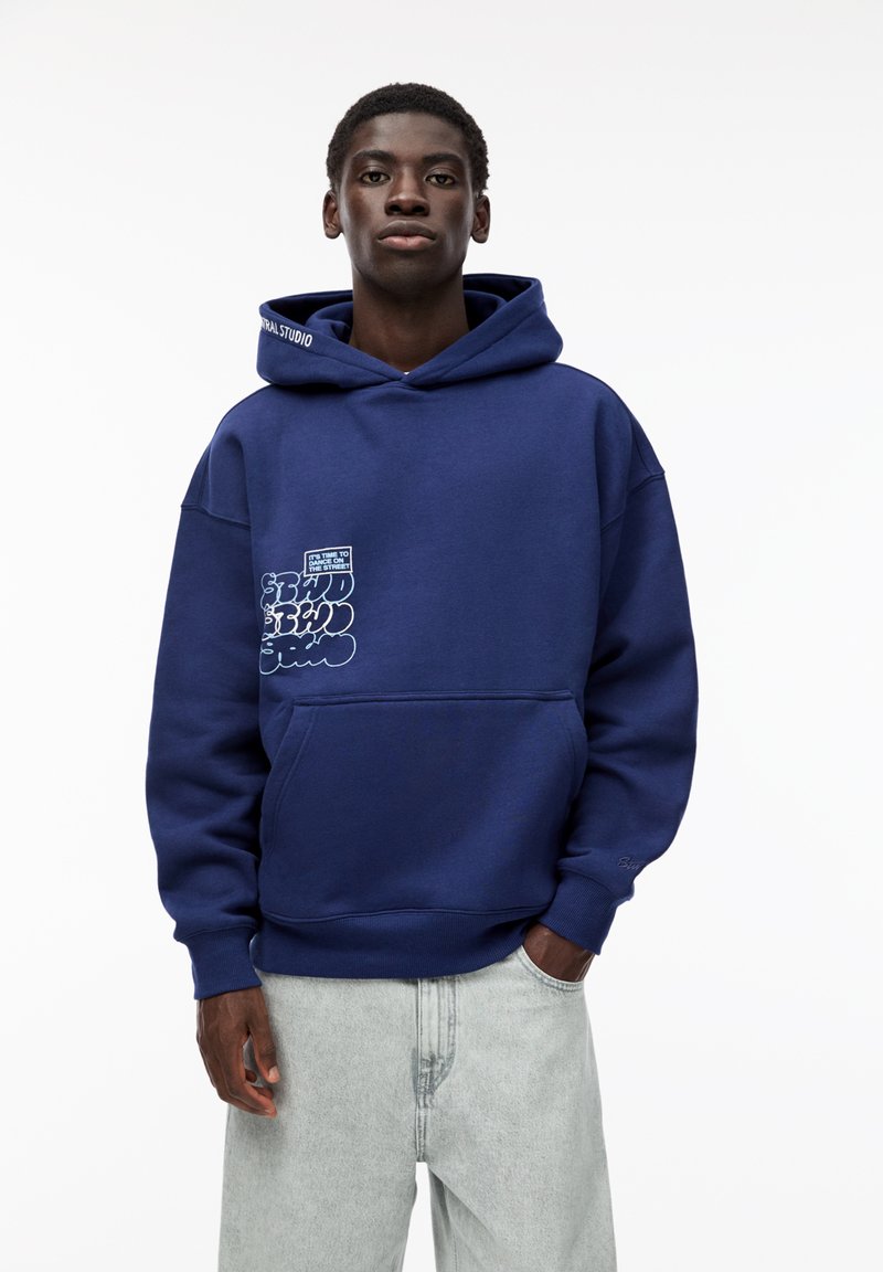 Blue hoodie