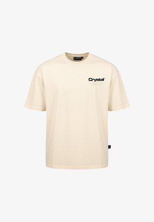 CRYSTAL PARIS, CRYSTAL PARIS OVERSIZED T-SHIRT PERFORMANCE - Print T-shirt - cream