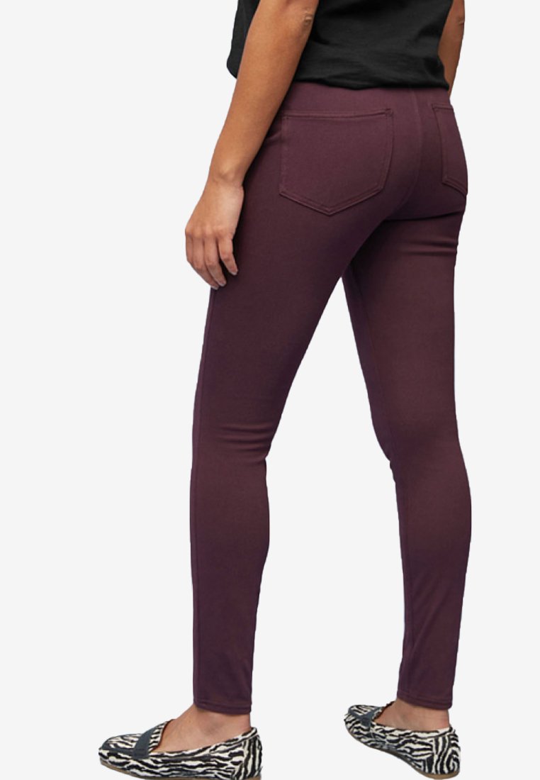 JERSEY DENIM LEGGINGS - Jeggings - red 