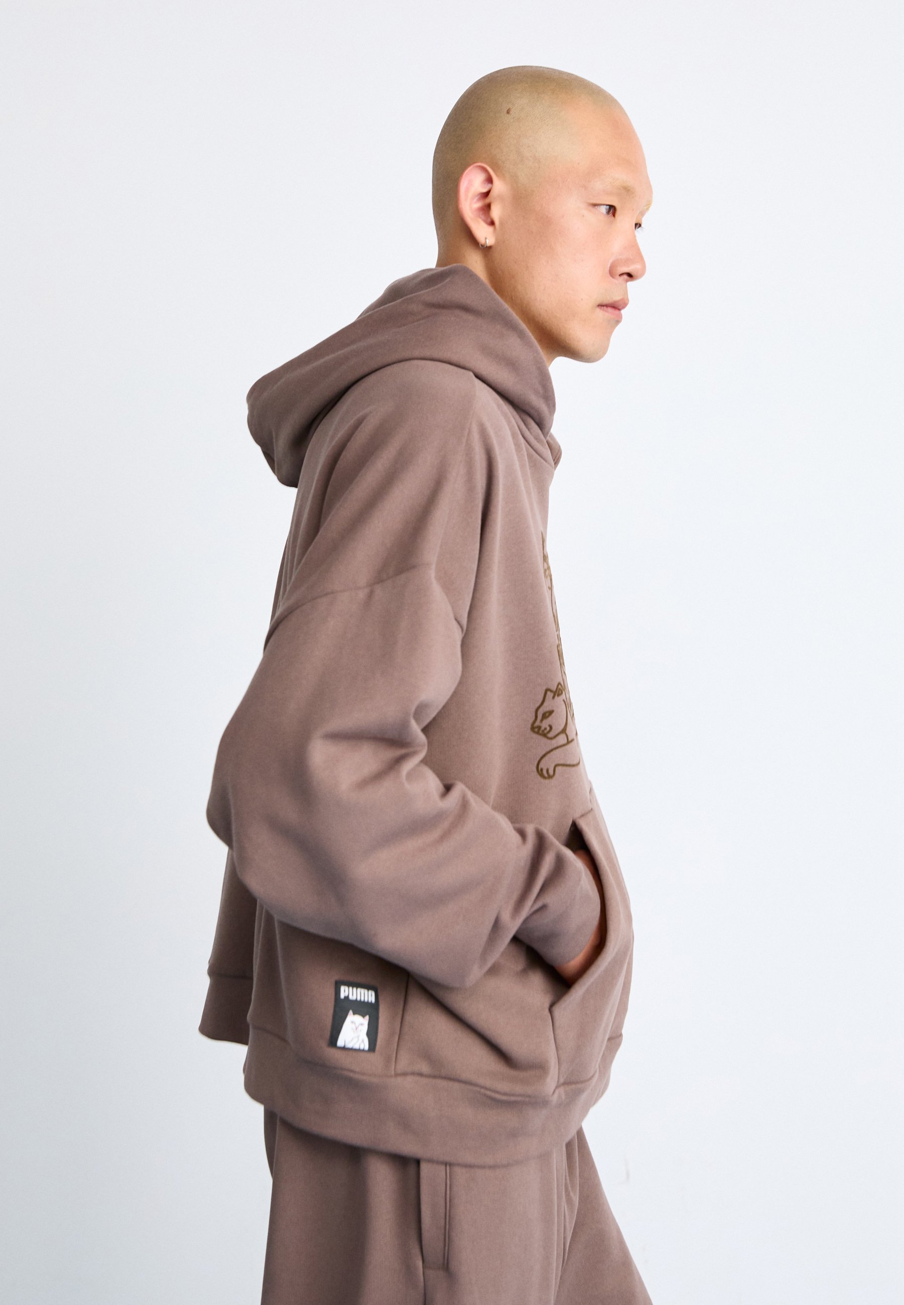 Puma X RIPNDIP BOXY GRAPHIC TR - Jersey con capucha - flat bronze
