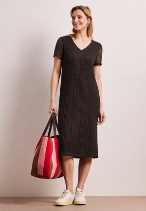 Street One, MIDI-KLEID AUS SPITZE IN UNIFARBE - Robe de jour - espresso brown