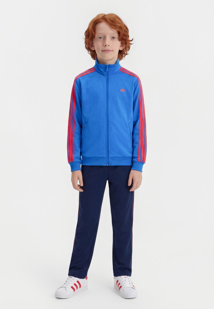 adidas FIREBIRD JUNIOR UNISEX - Zip-up sweatshirt - blue/semi lucid red