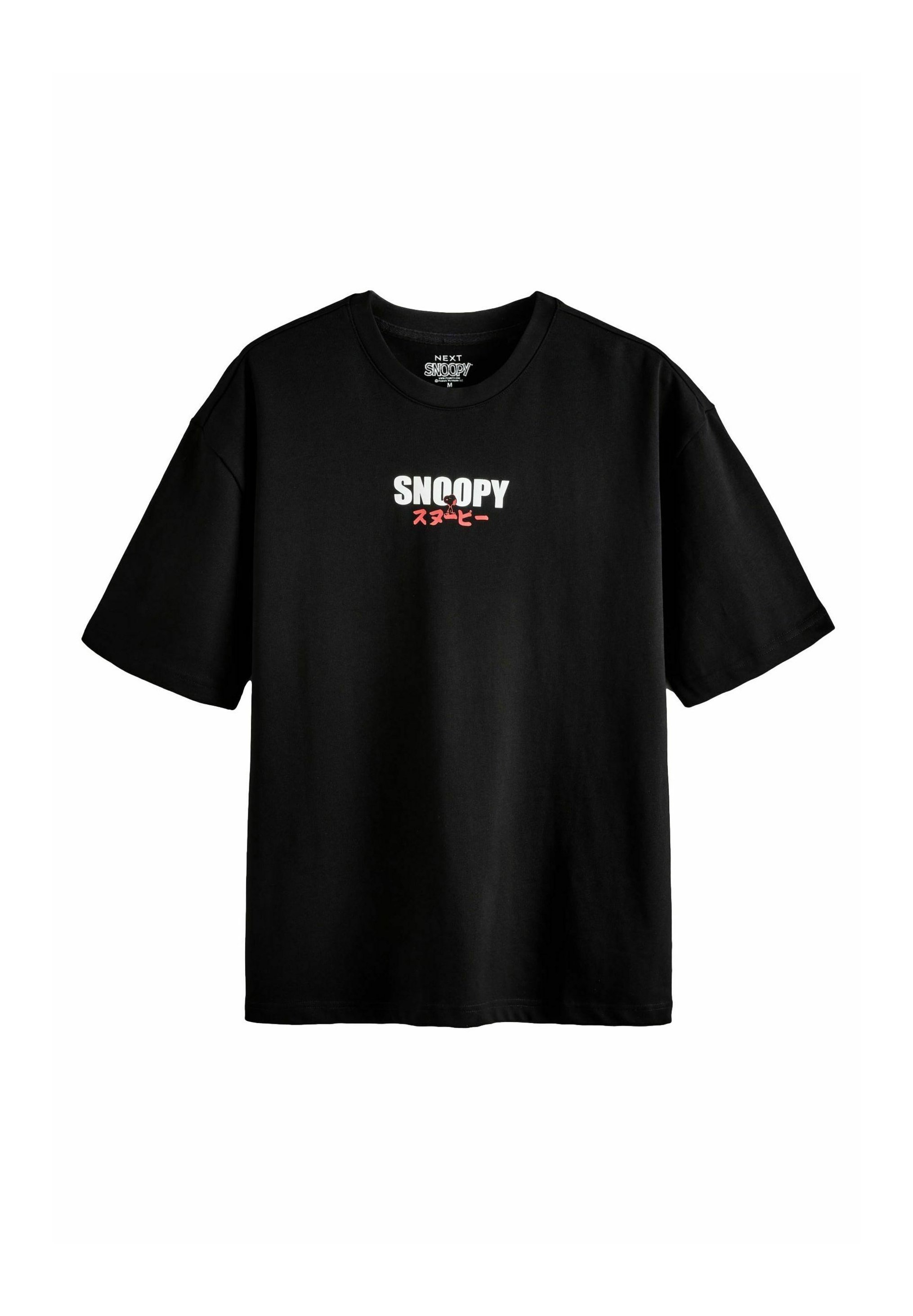 その他 Snoopy (Charcoal) Next REGULAR FIT - LICENCE SNOOPY JAPANESE - Print T-shirt - black