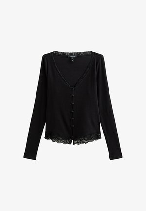 New Look, V-NECK BUTTON FRONT - Cardigan - black