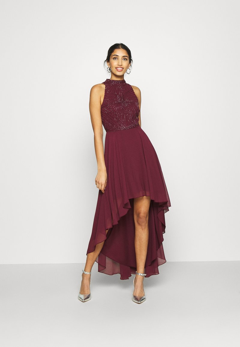 Lace Beads Avery Dress Abito Da Sera Burgundy Bordeaux Zalando It